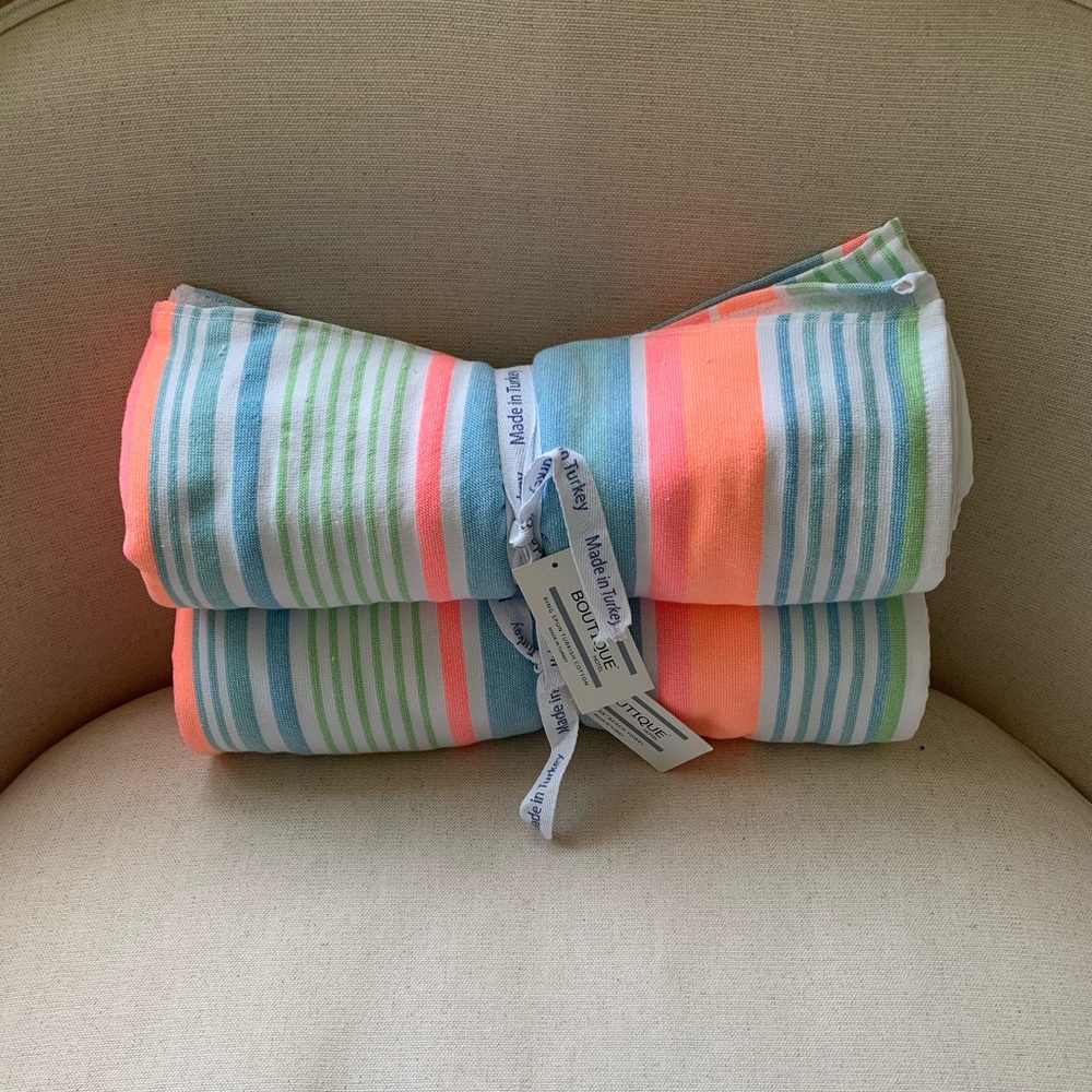 Set of two large Turkish beach towels